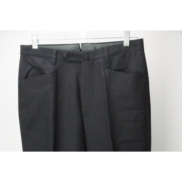 Incotex Dark Gray Flannel Wool Mens Dress Pants Trousers Sz 46 EU NEW